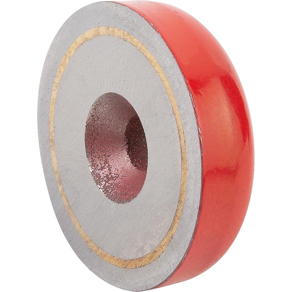 Kipp Magnet Shallow Pot Magnet, 1 Alnico, Round, Comp, Steel, Comp, Red, D1=3, 5, D=19 K0558.01 - main